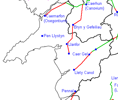 Roman roads of Gwynedd - Gwynedd 