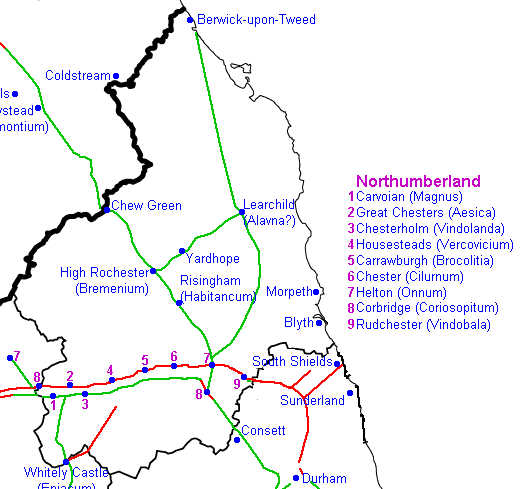 Roman roads of Northumberland