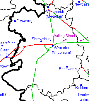 Roman roads of Shropshire