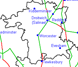 Roman roads of Worcestershire