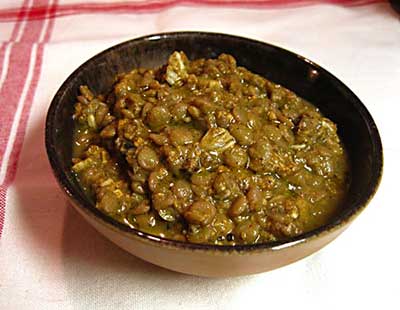  lenticula ex spondilis siue fondilis (Lentils with Mussels)