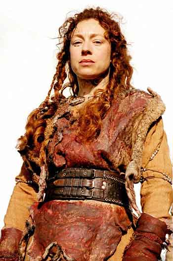 Boudicca portrayed by<br>Alex Kingston