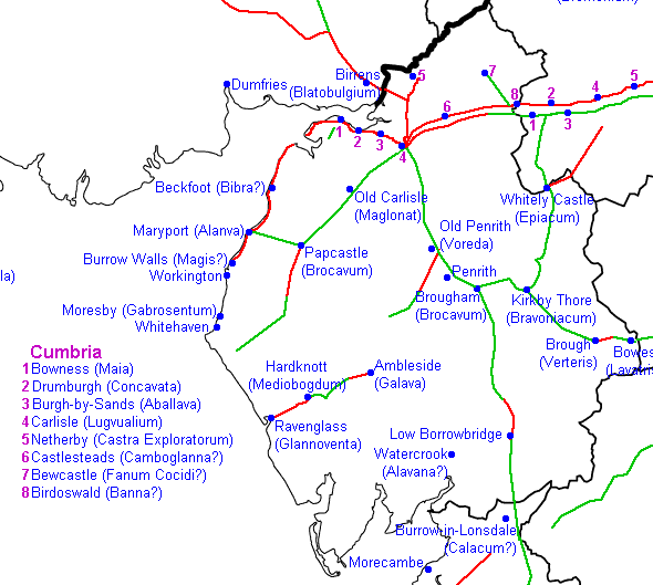 Roman roads of Cumbria