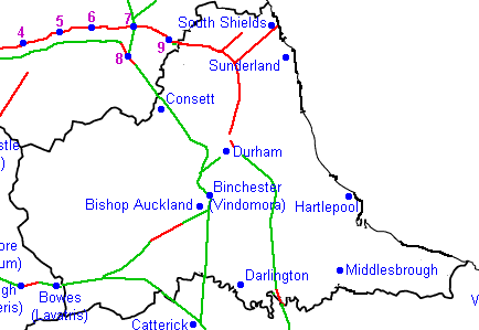 Roman roads of Durham