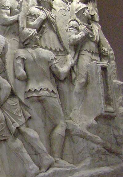 Roman legionaries on Trajan's Column depicted wearing Braccae.