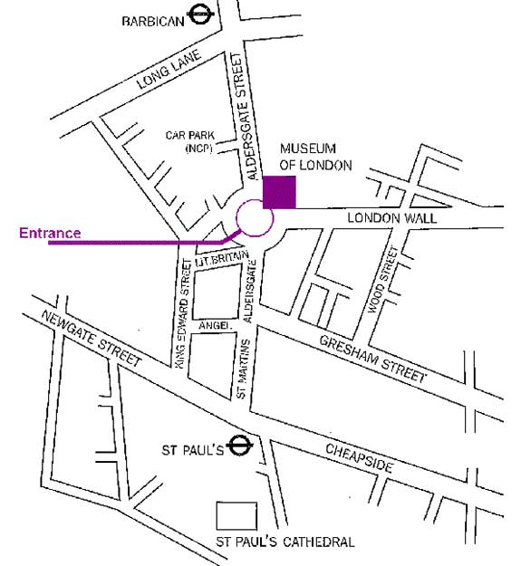 Location of Museum of London