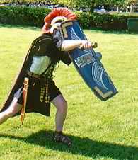 Roman soldier ithrusting sword