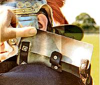 Roman soldier's breastplate - close up showing straps